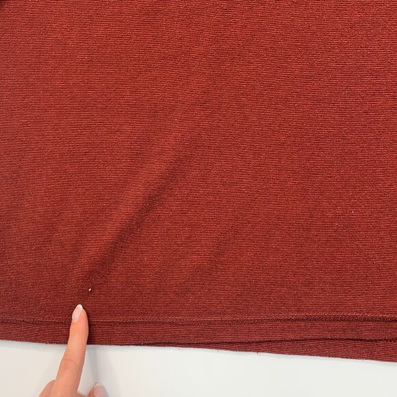 The North Face Fleece Sweater Mens L Large Brick Red Polartec Thermal Pro - Picture 5 of 12